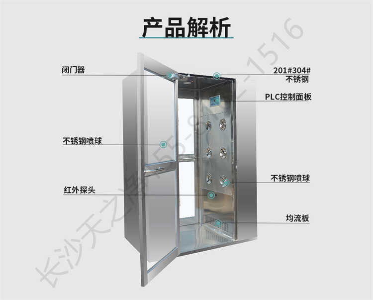 長(zhǎng)沙天之凈不銹鋼風(fēng)淋室廠家直供-結(jié)構(gòu)